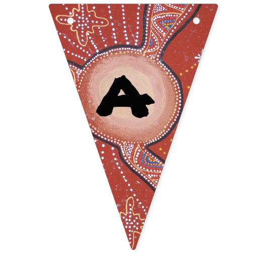 Desert Sun Aboriginal Art Bunting Vlaggetjes (Tweede vlag)