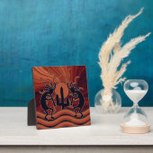 Desert Sun Cactus Kokopelli Southwest Motif Fotoplaat (Insitu)