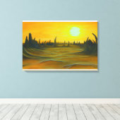 Desert Sun Canvas Afdruk (Insitu (Houten vloer))