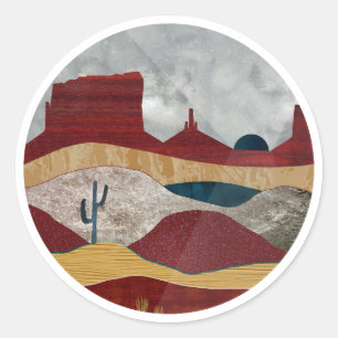 Desert Sunrise Ronde Sticker
