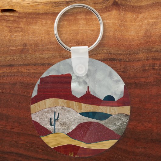 Desert Sunrise Sleutelhanger (Achterkant)