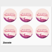 Desert Sunset Bachelorette Ronde Sticker (Vel)