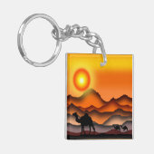 Desert Sunset Camel Sleutelhanger (Voorkant Links)