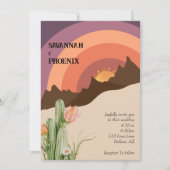 Desert Sunset Destination Wedding Invitation (Devant)
