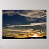 'Desert Sunset' - door Andrew Gettler Poster (Voorkant)