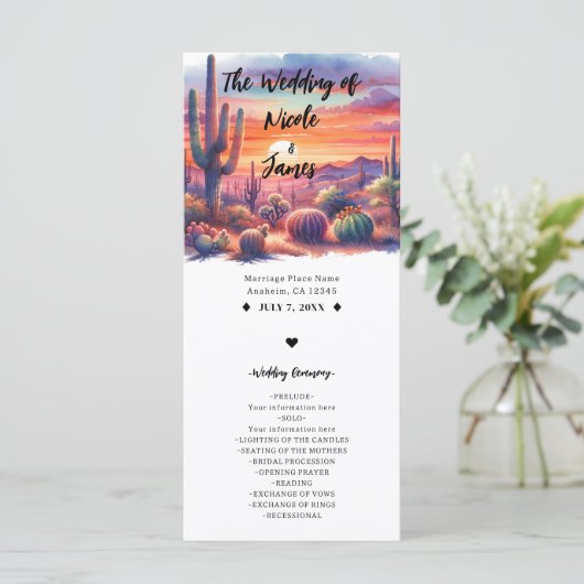 Desert Sunset Glissant Aquarelle Programme Sud-Oue (Debout devant)