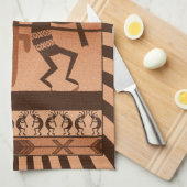 Desert Sunset Kokopelli Southwest Theedoek (Quarter Fold)