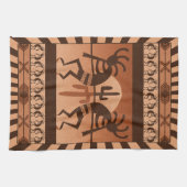Desert Sunset Kokopelli Southwest Theedoek (Horizontaal)