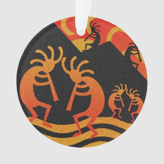 Desert Sunset Kokopelli - Zuidoost-kerstboom Ornament (voorkant)