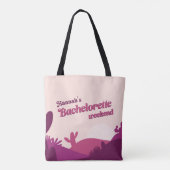 Desert Sunset Pinks Bachelorette Sac fourre-tout d (Dos)