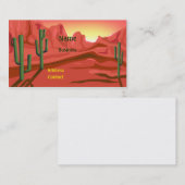 Desert Sunset Red Rock Carte de visite (Devant / Derrière)