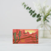 Desert Sunset Red Rock Carte de visite (Debout devant)