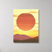 Desert Sunset Roest Sinaasappel en Bruin Canvas Afdruk (Voorkant)