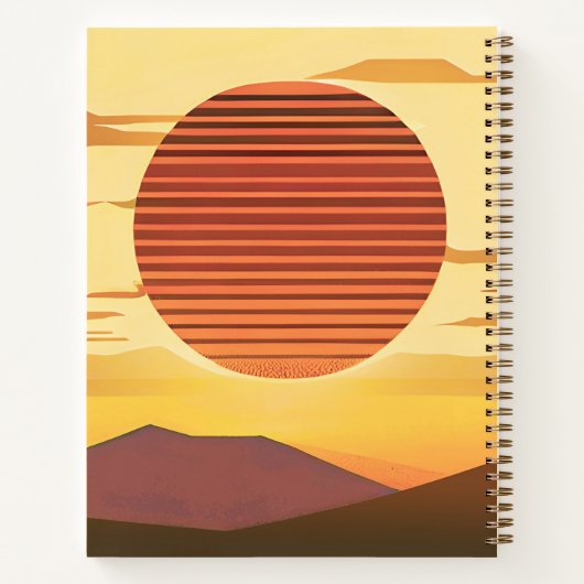 Desert Sunset Rust Orange et Journal Brown (Dos)