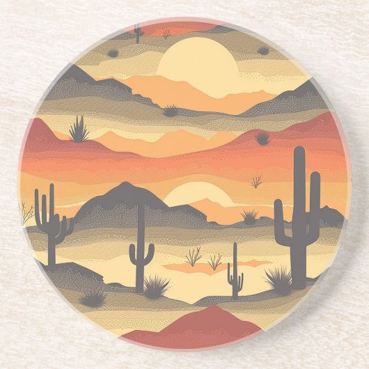 Desert Sunset Sandstone Onderzetter (Voorkant)