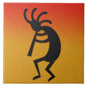 Desert Sunset Sud-Ouest Kokopelli Carreaux en céra (Devant)