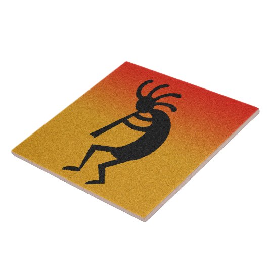 Desert Sunset Sud-Ouest Kokopelli Carreaux en céra (Côté)