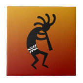 Desert Sunset Sud-Ouest Kokopelli Carreaux en céra (Devant)