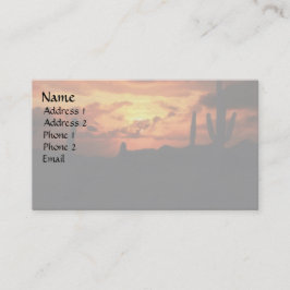 Desert Sunset Visitekaartje
