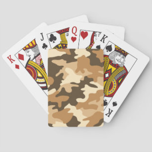 Desert Tan Camouflage Pokerkaarten