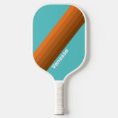 Desert Teal Stripes with Name Pickleball Paddle (Voorkant)