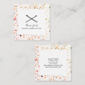 Desert Terrazzo Pattern Bobby Pins Hair Stylist Vierkante Visitekaartje (Voorkant / Achterkant)