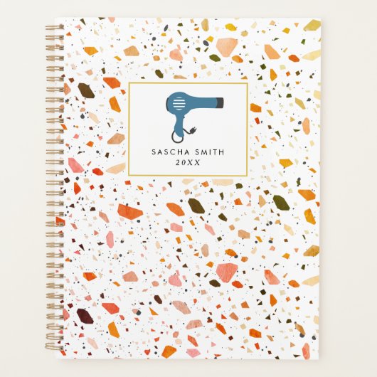 Desert Terrazzo Pattern Cosmetoloog Salon Hair Planner (Voorkant)