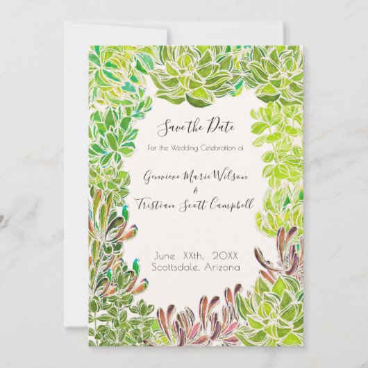 Desert Theme Mariage - Enregistrer la carte Date (Devant)