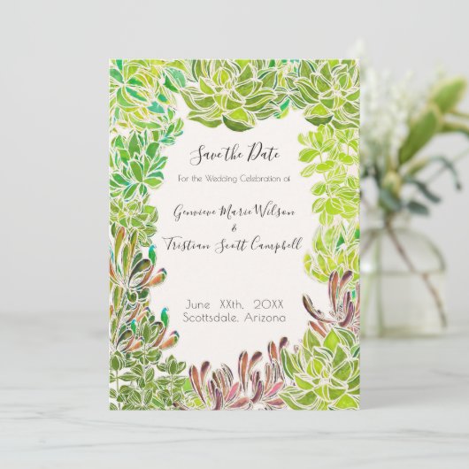 Desert Theme Mariage - Enregistrer la carte Date (Debout devant)