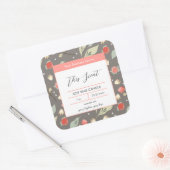 Désert Tropical Abstraits Feuilles Étiquette bougi (Enveloppe)