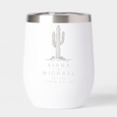 Desert Vibes Bruiloft Cactus Motif ID1019 (Achterkant)