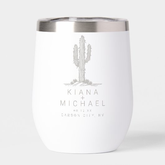 Desert Vibes Bruiloft Cactus Motif ID1019 (Achterkant)