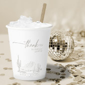 Desert Vibes Bruiloft Dank u Landschap ID1019 Papieren Bekers