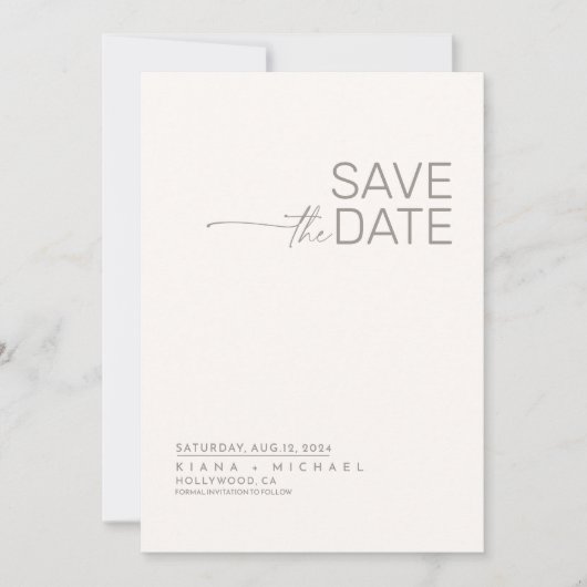 Desert Vibes Bruiloft Ivoor Verticaal ID1019 Save The Date (Voorkant)