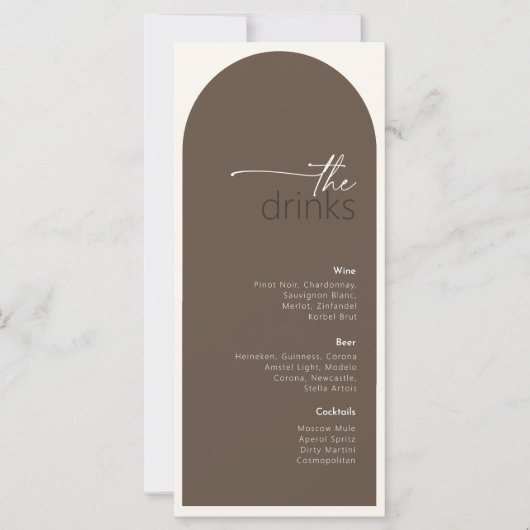 Desert Vibes Mariage Drink Menu ID1019 (Devant)