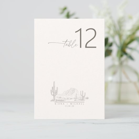 Desert Vibes Mariage Numéro de table ID1019 (Debout devant)