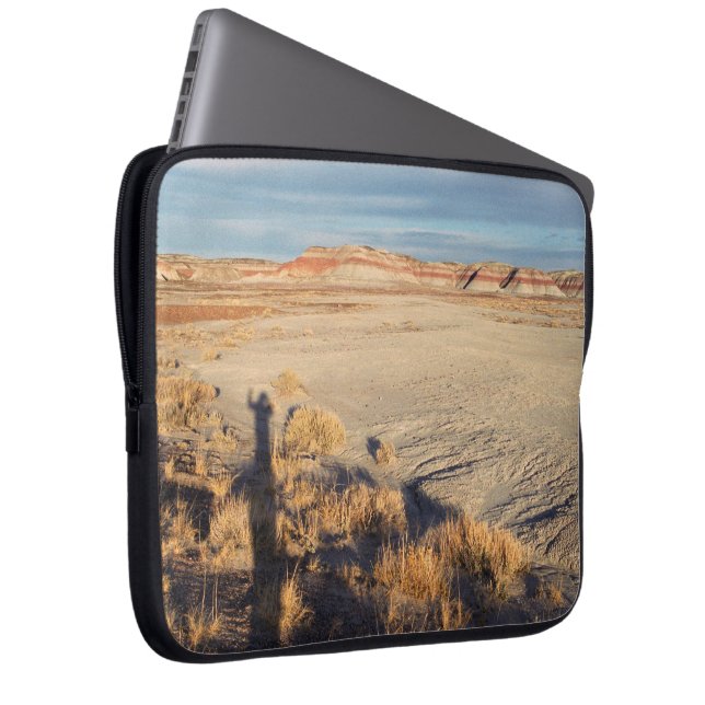 Desert Wave: Petrified Forest National Park Laptop Sleeve (Voorkant Rechts)