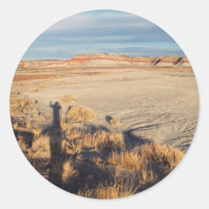 Desert Wave: Petrified Forest National Park Photo Ronde Sticker