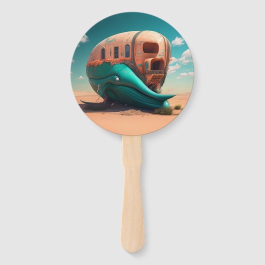 Desert Whale House Handwaaier (Achterkant)