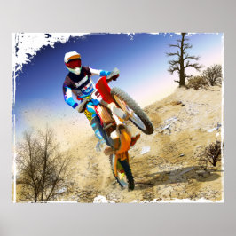 Desert Wheelie Motocross Poster