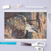 Desert Wildflower Skull, Zuidwestelijke thema Tissuepapier (Craft)
