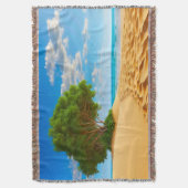 Deserted Tropical Island Sandy Beach  Deken (Voorkant Verticaal)