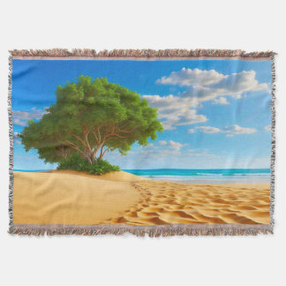 Deserted Tropical Island Sandy Beach Deken