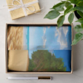 Deserted Tropical Island Sandy Beach Tissuepapier (Geschenk)