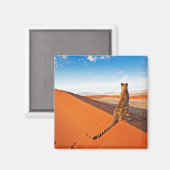 Deserts Cheetah Savannah Desert Magneet (Voorkant / Achterkant)