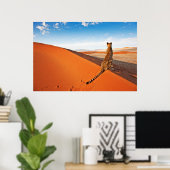 Deserts Cheetah Savannah Desert Poster (Thuiskantoor)