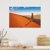 Deserts Cheetah Savannah Desert Poster (Keuken)