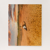 Deserts | Desert with Cow Skull Legpuzzel (Verticaal)