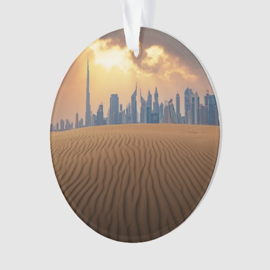 Deserts | Dubai's Skyline View from Sand Dune (devant)