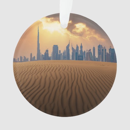 Deserts | Dubai's Skyline View from Sand Dune (devant)